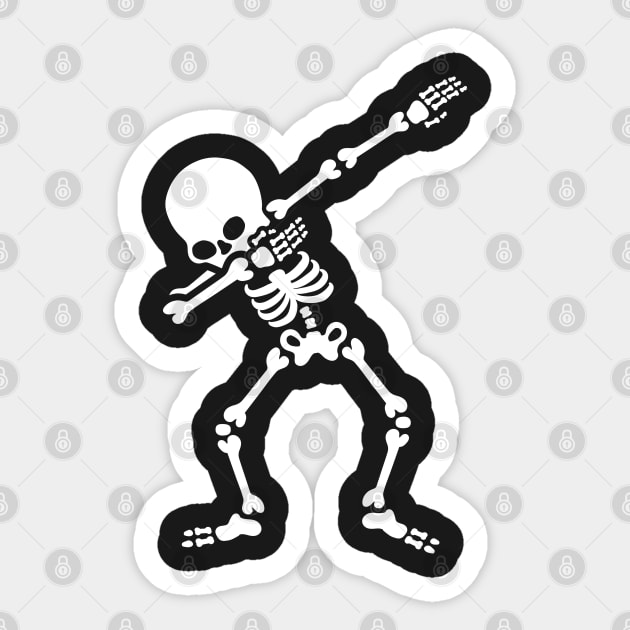 Dabbing skeleton (Dab) Sticker by LaundryFactory